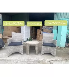 Bộ bàn ghế mây nhựa ngoài trời giá rẻ