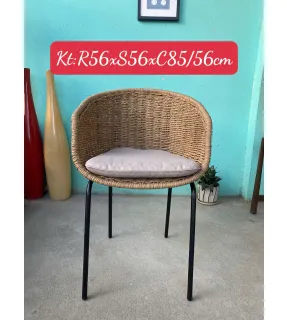 Ghế mây cói tựa lưng  ngoài trời giá rẻ tại TPHCM
