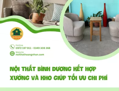 Nội thất Bình Dương kết hợp xưởng và kho giúp tối ưu chi phí