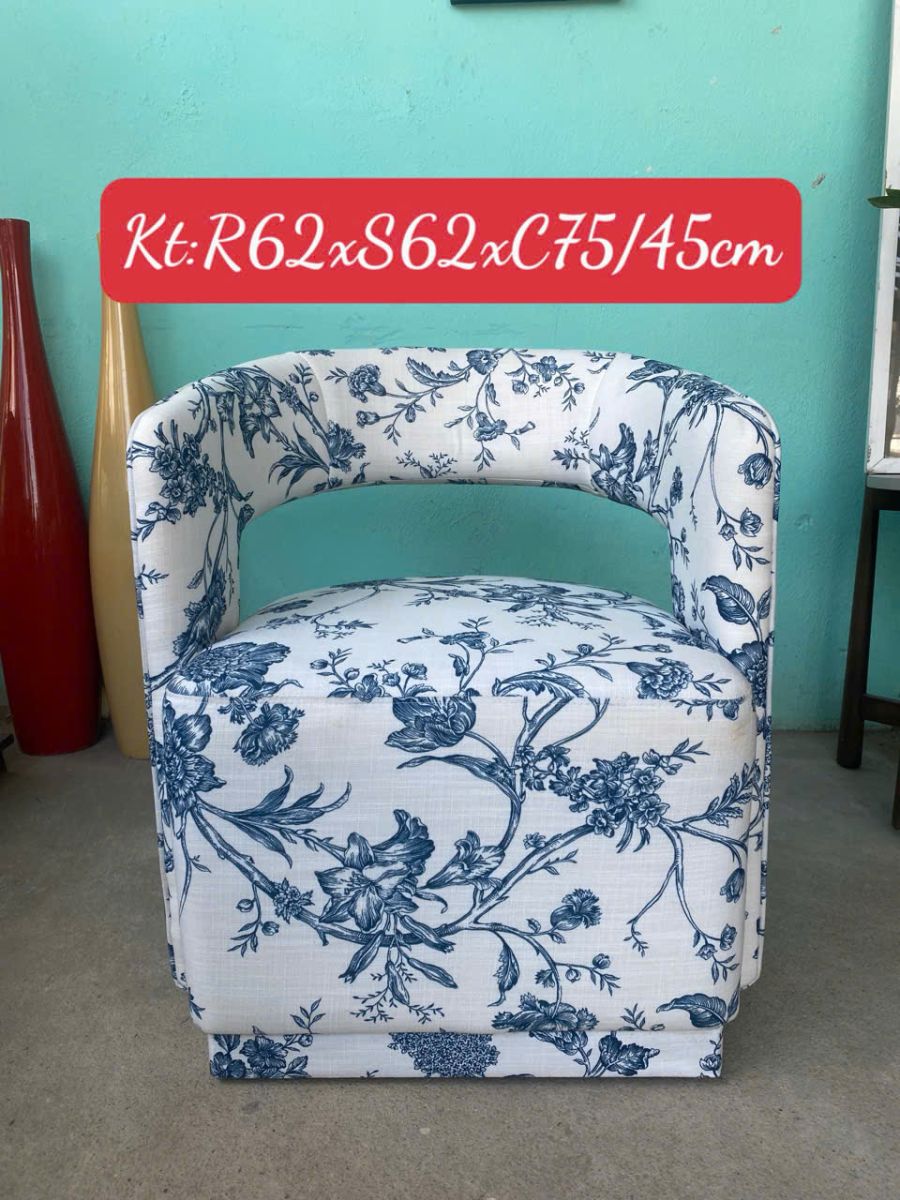 ghế sofa đơn xoay họa tiết bông hoa giá rẻ tại TPHCM,