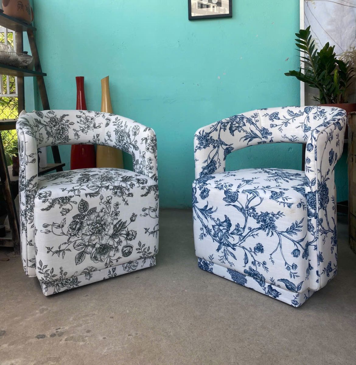 ghế sofa đơn xoay họa tiết bông hoa giá rẻ tại TPHCM,