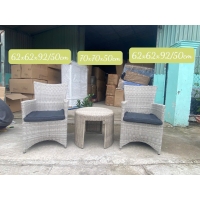 Bộ bàn ghế mây nhựa ngoài trời giá rẻ